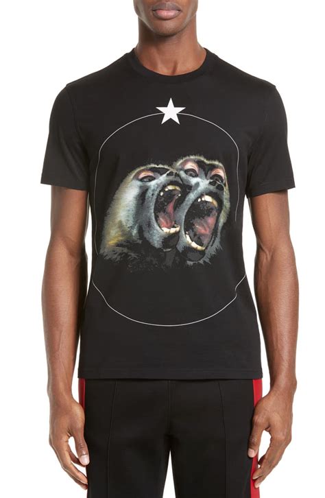 givenchy monkey t shirt white|Men's Designer T.